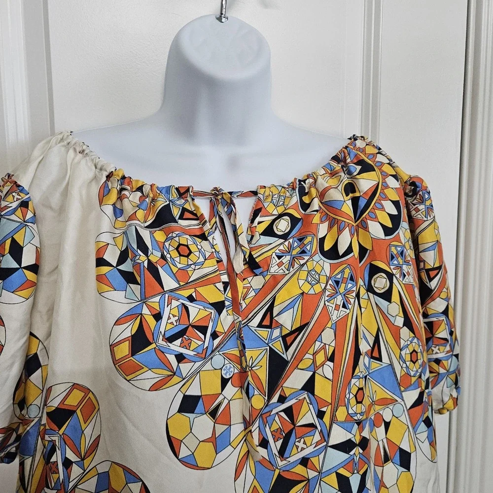 TORY BURCH 100% SILK Blouse TOP sz 4